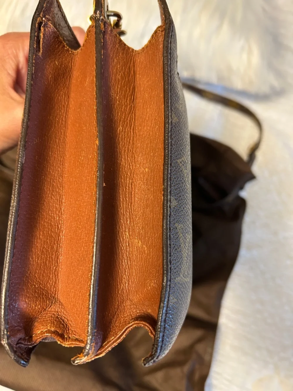 Louis Vuitton Monogram Canvas Brown & Gold Crossbody Bag - Picture 10 of 11